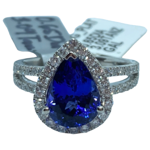 $12,600 Value, Platinum Tanzanite & Diamond Ring