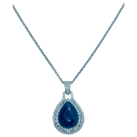 $8,959 Value, Platinum Blue & White Sapphire Pendant