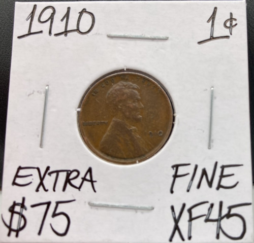 1910 XF45 Extra Fine Wheat Penny