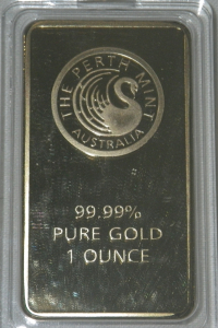 Perth Mint Gold PLATED Bar 1 Ounce