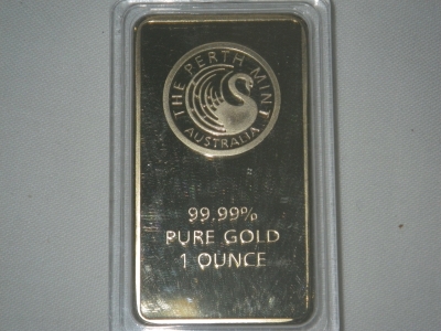 Perth Mint Gold PLATED Bar 1 Ounce