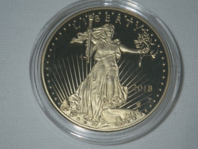 2018 Liberty Gold PLATED Coin 1 Ounce