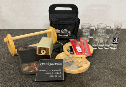 Kitchenware, Coping Saw Blades, Shot Glasses and More