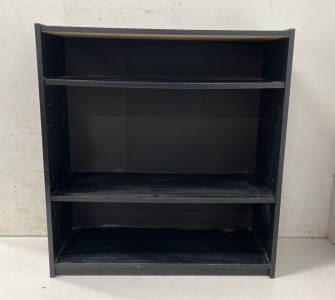 30" W x 12" D x 32" H 3-Shelf Bookcase