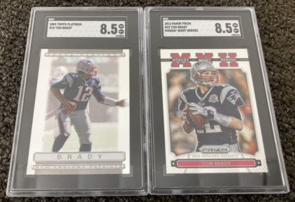 (2) SGC Graded Tom Brady Cards