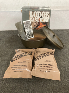 Lodge Cast Iron Pot and MRE