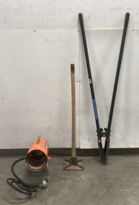 Post Hole Digger, Compactor and Propane Electric Heater