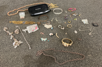 Assortment Of Jewelry, Reading Glasses, & Gucci Case