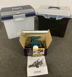 (2) Storage Boxes and Brand New Ripstrate Model RS1