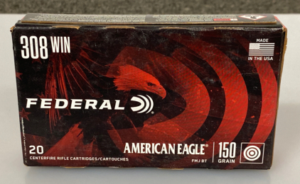 Full Box Federal .308 Win Ammo 150 Gr.