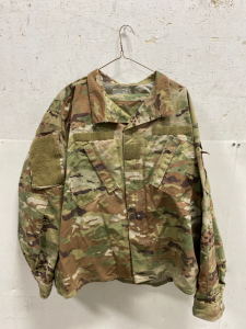 Military Camo Shirt (XL) and Pants (Large)