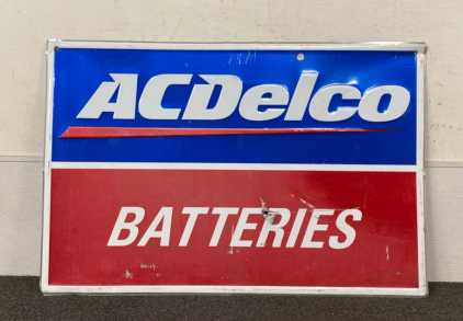 AcDelco Batteries Aluminum Sign 24”x 36”