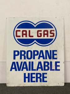 Cal Gas Double Sided Metal Sign 30”x 36”