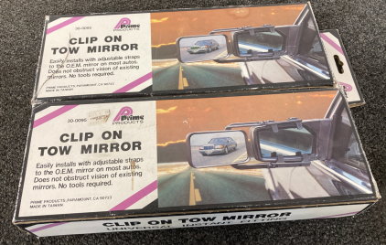 (2) Clip On Tow Mirrors
