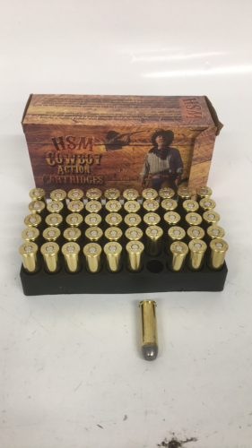 (1) Box Of (50) HSM Cowboy Action 44 Magnum Cartridges