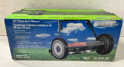 Great States 18" Push Reel Mower - New In Box