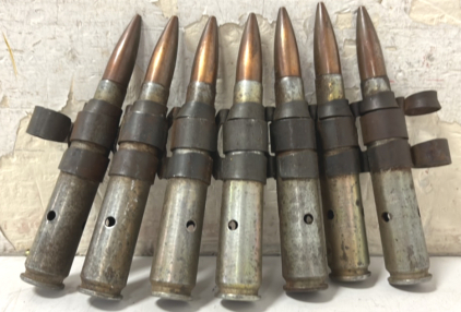 (7) Belted .50 Cal Training Rounds