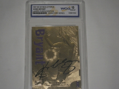 Kobe Bryant Signed Marked 24k Gold Limited Number Card