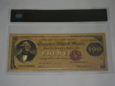 Marked 24k Gold Coin Banknote