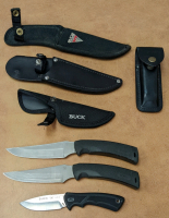 Buck Knives w/Sheaths & Case