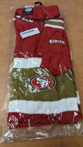 New 49ers Scarf/Gloves Set