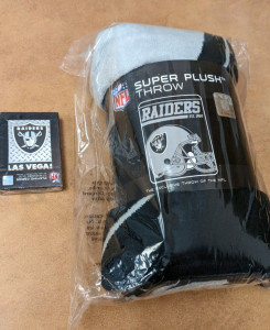 New Raiders 46x60 Throw & Playing Cards