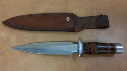 Timber Wolf 13" Dagger w/Leather Sheath