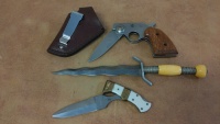 "Pistol" Jackknife, Dagger, Push Dagger