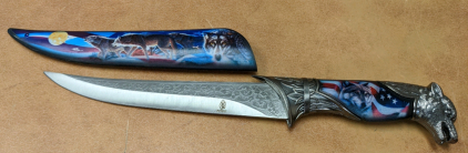 Buckshot American Wolf Knife w/Sheath