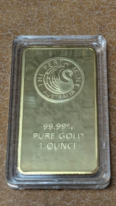 1oz PLATED Gold Bar