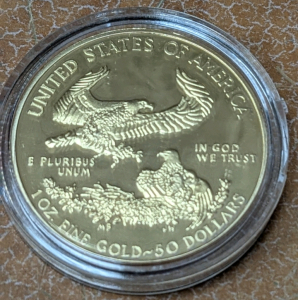 2018 1oz PLATED Gold Coin; Eagle