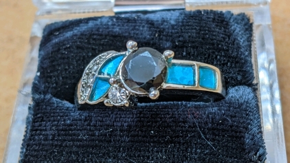 Silver Tone Ring, Sz 7.5