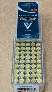 (50) 17 Mach 2 Ammo 17gr