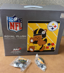 New Steelers 40x50 Throw & Key Fobs