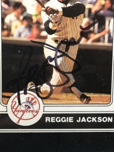 Reggie Jackson Autographed Baseball Card
