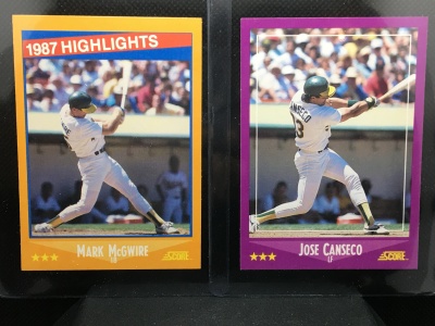 Caseco & McGwire 88' Mint Baseball Cards