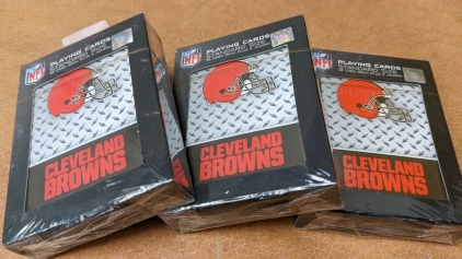 New Browns Playing Cards; (3) Decks