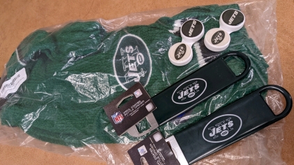 New Jets Scarf/Gloves Set, Bottle Openers, Contact Lens Cases