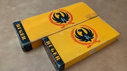 (2) Vintage Ruger Pistol Boxes w/Contents