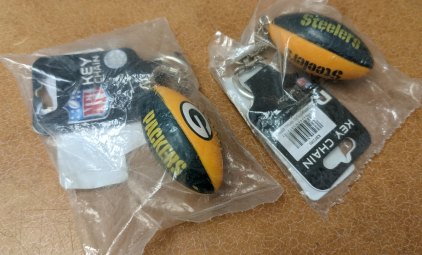 New Packers & Steelers Key Fobs