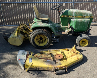 John Deere 317 Tractor w/Tiller & Mower Deck