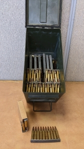 (400+) Rounds in Clips w/Metal Ammo Box