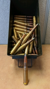 (85) .50 BMG Rounds in Metal Ammo Can