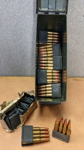 (120) 30.06 Rounds w/Clips in Metal Ammo Can