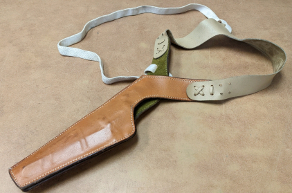 Leather Pistol Holster Belt w/Strap