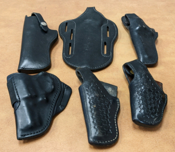 Black Leather Pistol Holsters