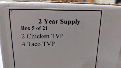 Chicken TVP & Taco TVP - Food Staples - Two Year Supply