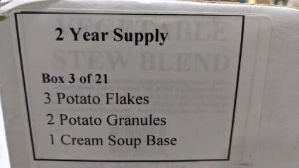 Potato Flakes & Granules, Cream Soup Base - Food Staples - Two Year Supply