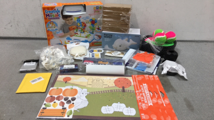 Kid&rsquo;s Mosaic Puzzle, Bath Toy, Activity Placemats, Pool Tube, Velcro Ball and Catchers, Cut and Sealers, Cabinet Hooks, Diamon Painting, and more