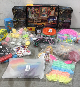 Super Mario Figures, Puzzle, (4) Dragon Figurines, Squishy Toys and Fidget Poppers, (2) Five Nights at Freddy’s Sticker Packs